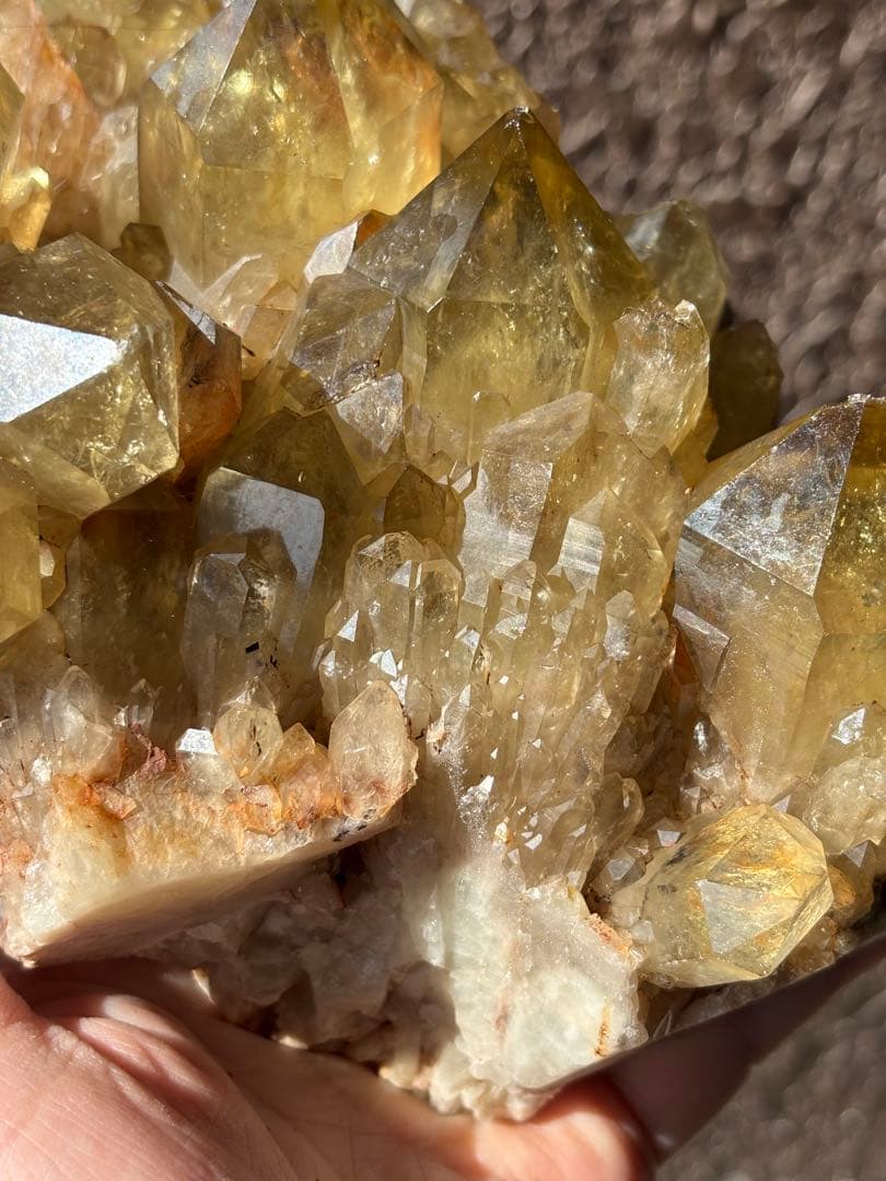 レア　天然　コンゴ産シトリンクラスター　クンダリーニシトリン　2100g以上