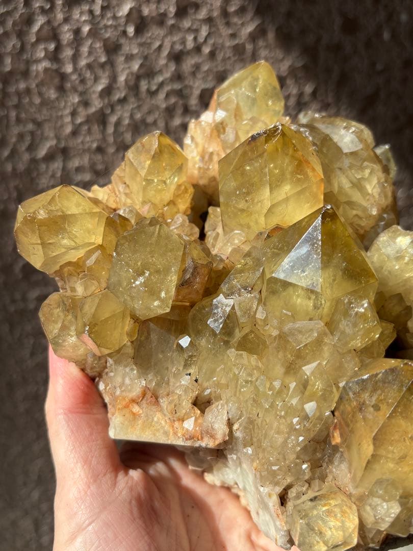 レア　天然　コンゴ産シトリンクラスター　クンダリーニシトリン　2100g以上