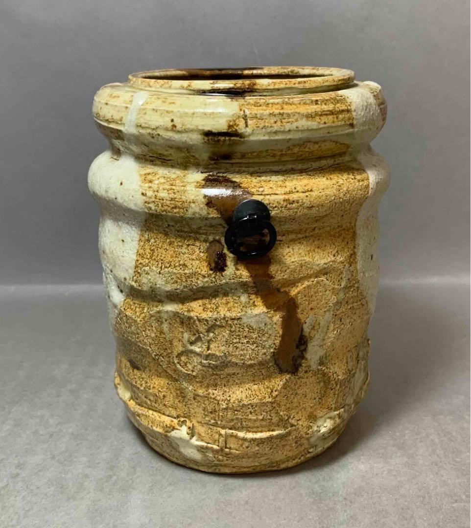 茶道具　美濃伊賀掛花入　加藤光右衛門