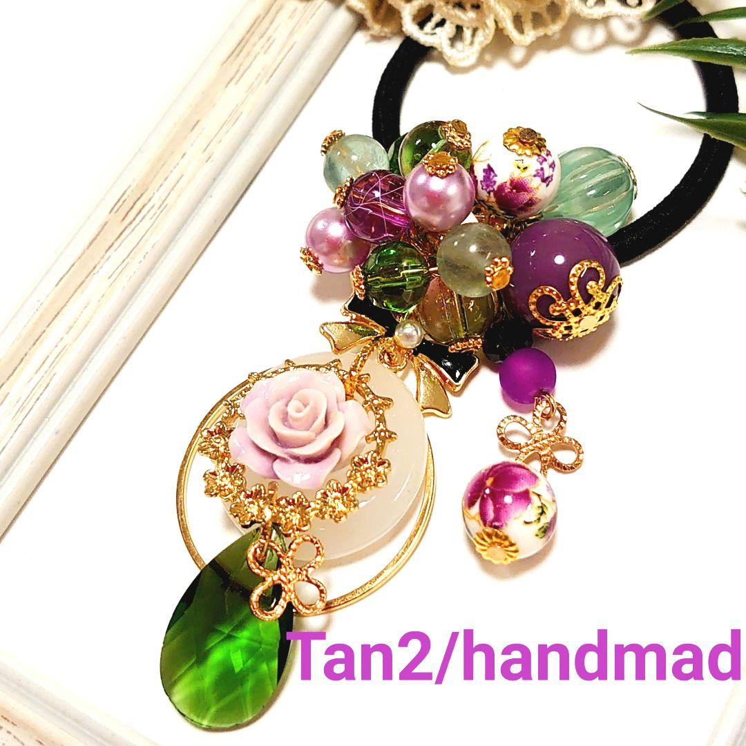 ヘアゴム  天然石  パワーストーン  フローライト✩.*˚