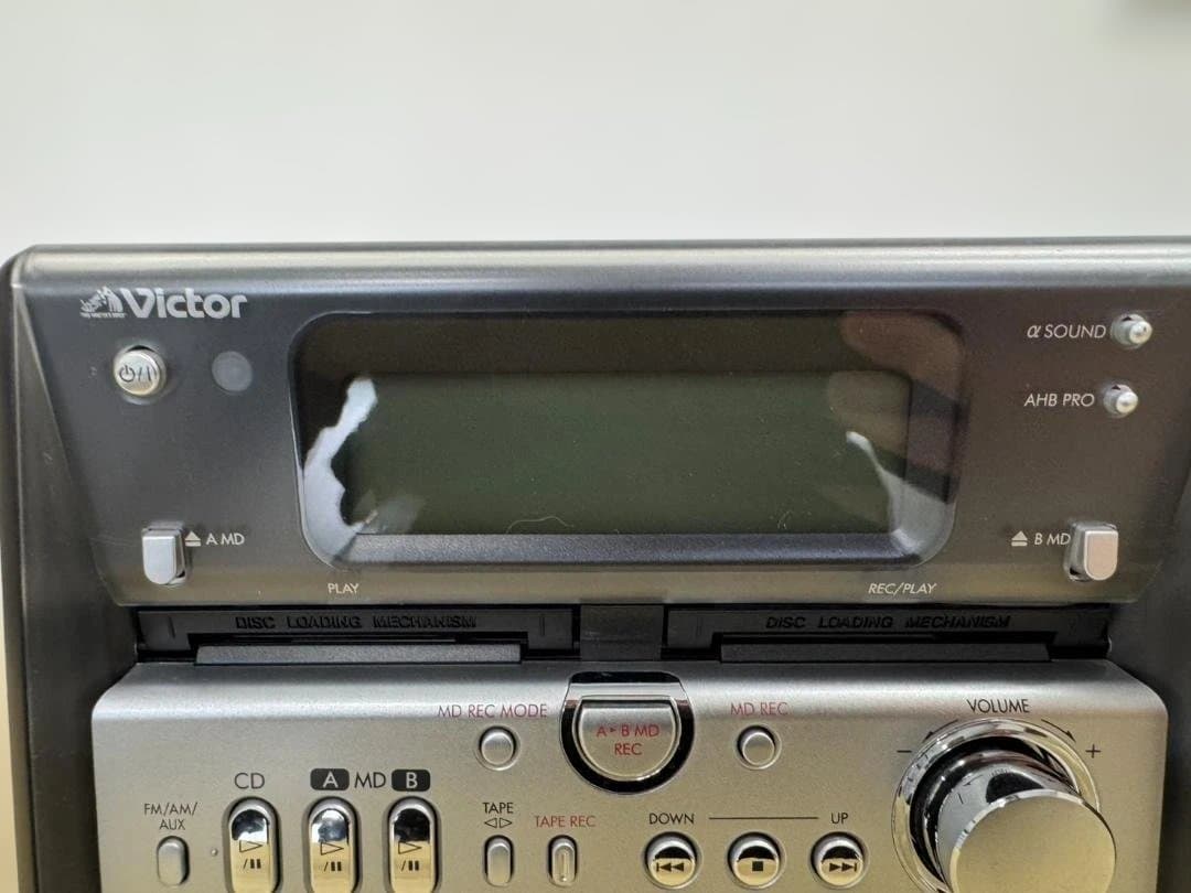 【通電確認済】Victor ビクター UX-W50 ミニコンポ リモコン欠品