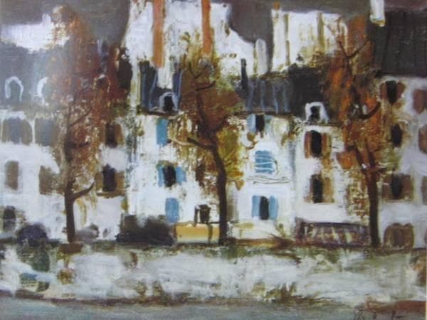 パブレーヌ、パリの風景、高級画集画、版上サイン入 新品額付