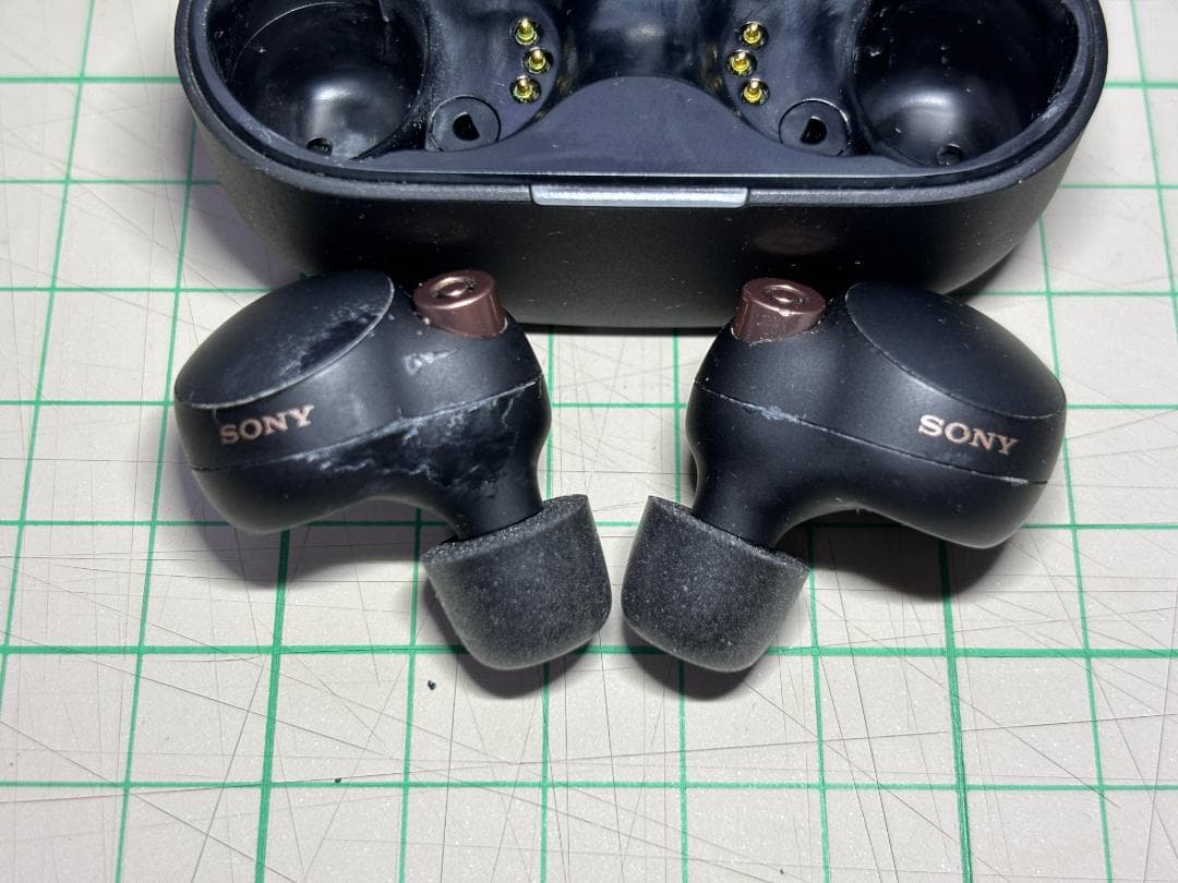 純正バッテリー新品交換済SONY WF-1000XM4黒ワイヤレスイヤホン