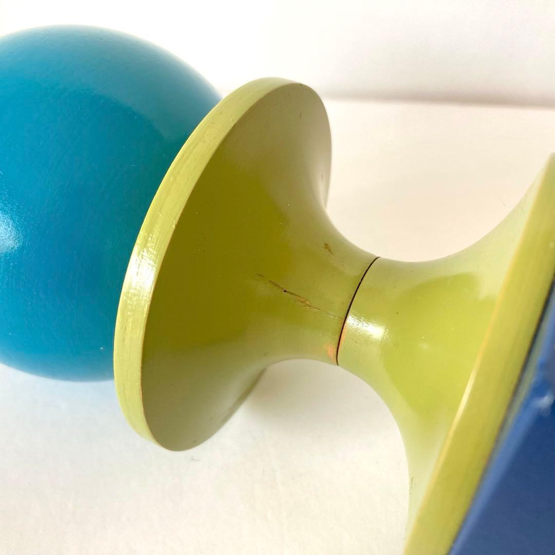 【希少】リサラーソン 木製 キャンドルホルダー ブルー