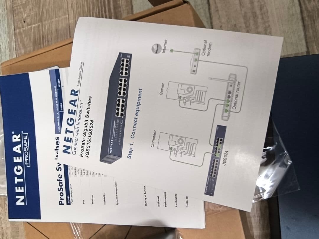 NETGEAR ProSafe 24ポートギガビットスイッチ JGS524 v2