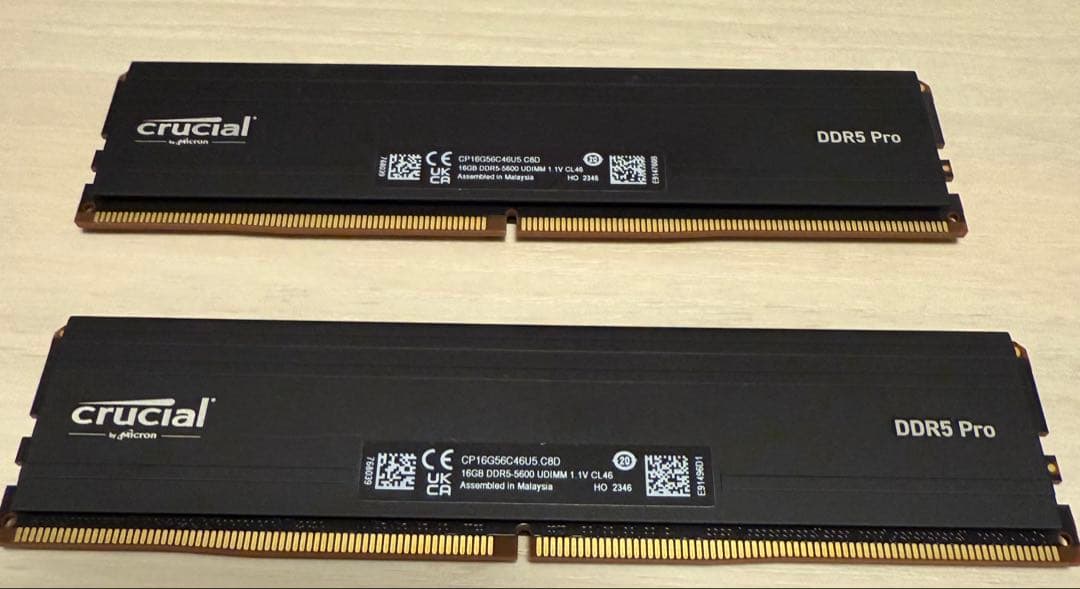 Crucial DDR5 Pro 32GB DDR5-5600 16GBx2枚組