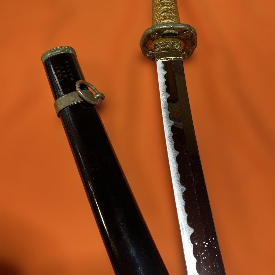 模造刀 軍刀 金茶柄 陸軍省型鍔 黒呂鞘