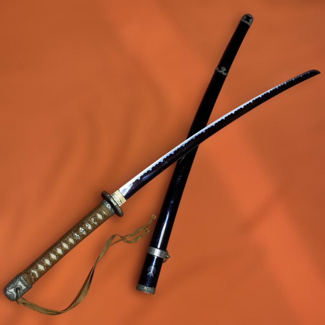 模造刀 軍刀 金茶柄 陸軍省型鍔 黒呂鞘