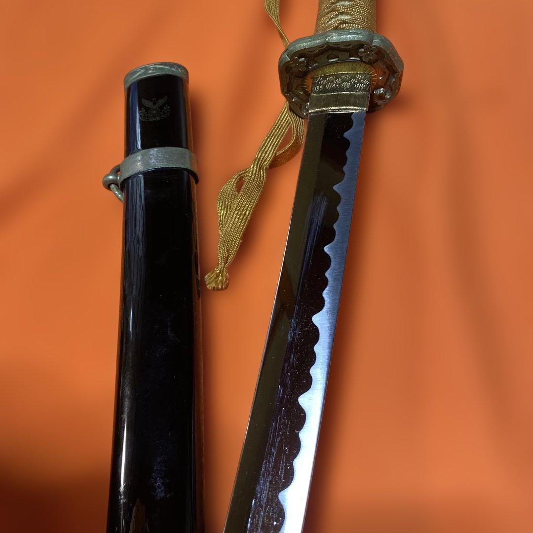 模造刀 軍刀 金茶柄 陸軍省型鍔 黒呂鞘