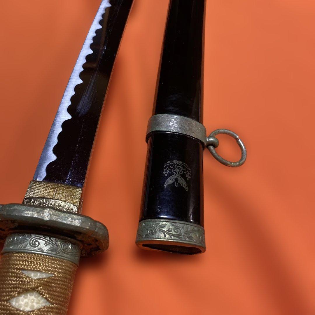 模造刀 軍刀 金茶柄 陸軍省型鍔 黒呂鞘
