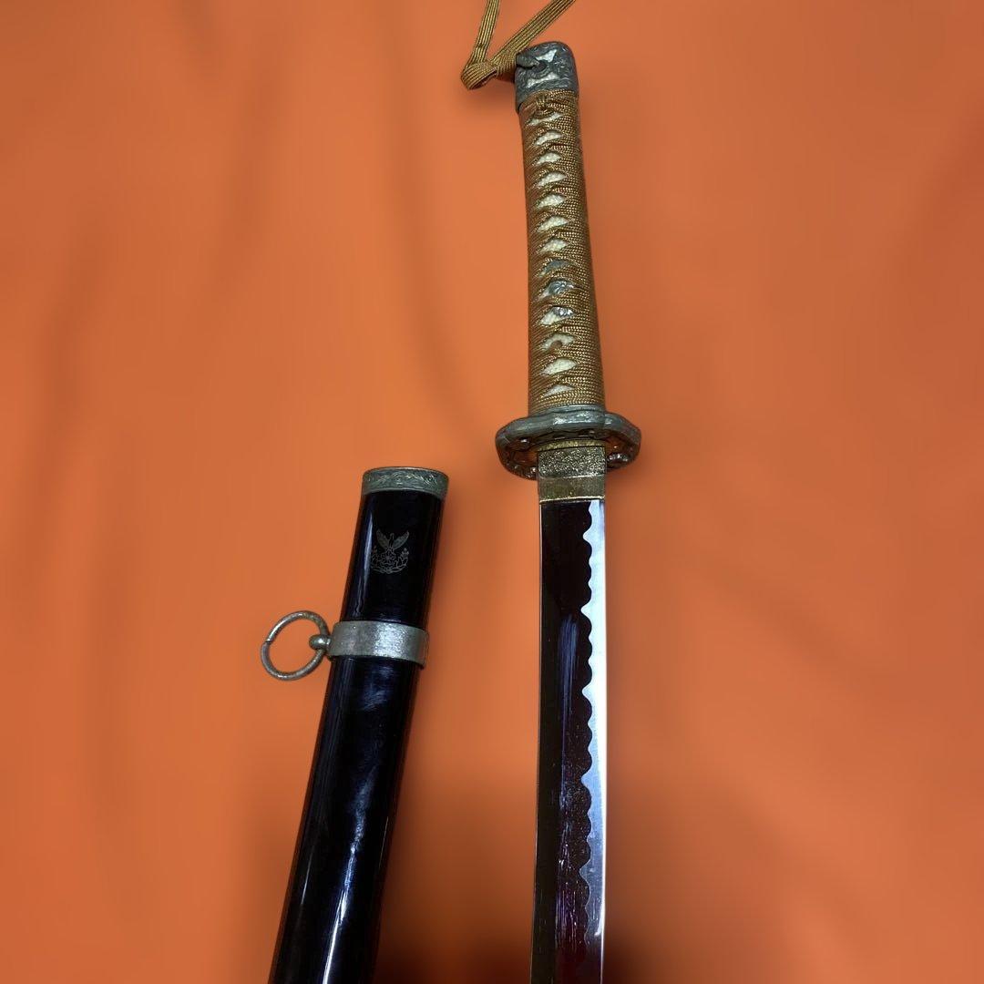模造刀 軍刀 金茶柄 陸軍省型鍔 黒呂鞘
