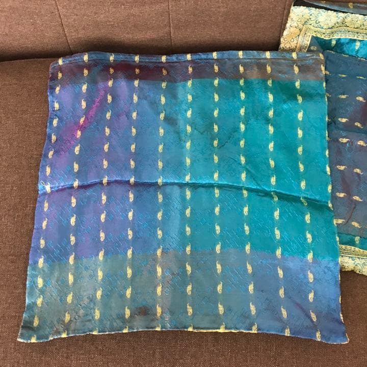 アジアン　オーダー　クッションカバー 二枚 新品 未使用　インテリア