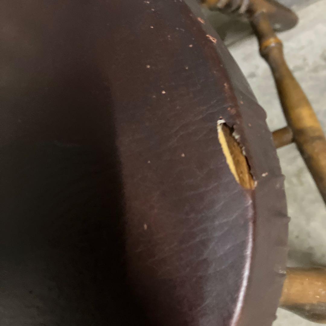 ヴィンテージ スピンドルバッグ ウィンザーチェア レザー アンティーク 椅子