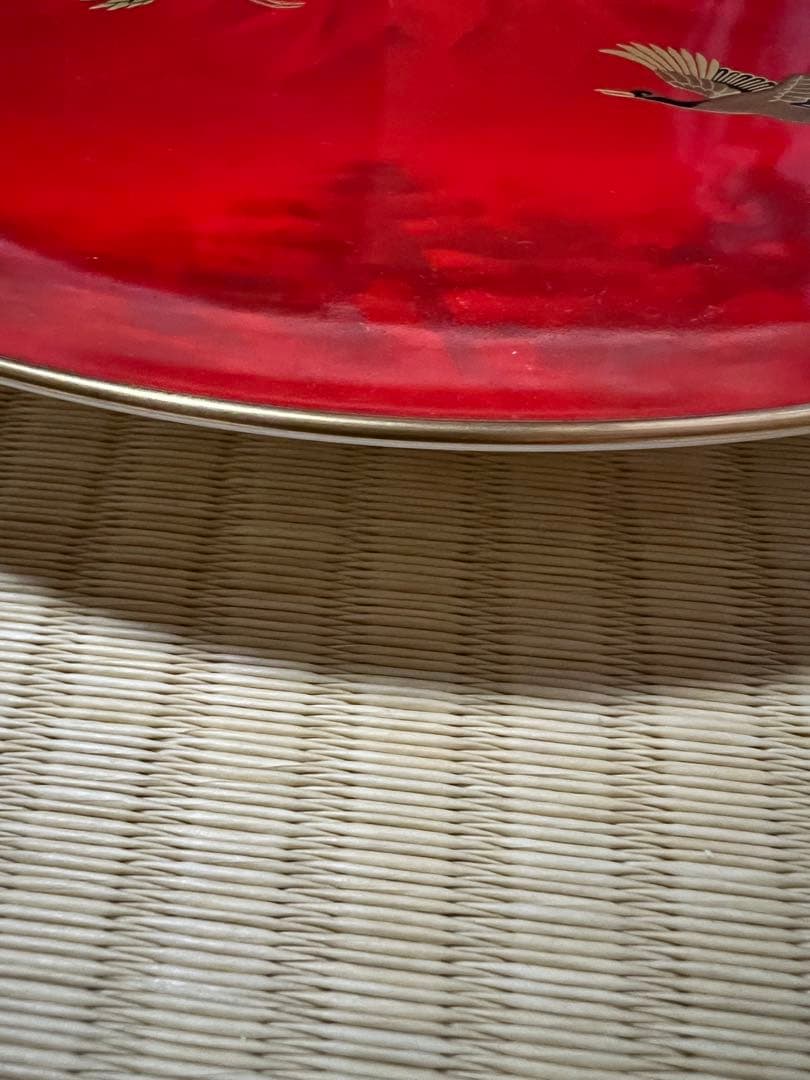 ノリタケ　赤富士と鶴　大皿　未使用