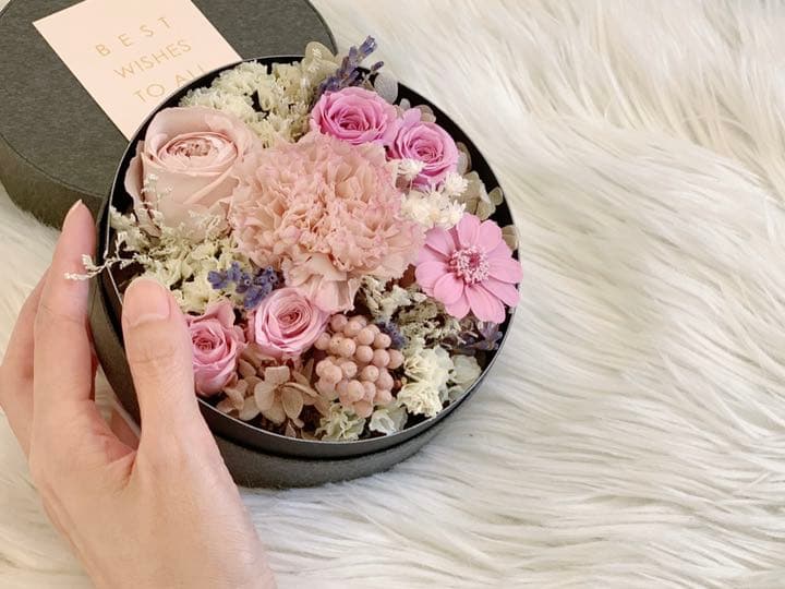 【母の日ギフト】BOXアレンジ：ピンク