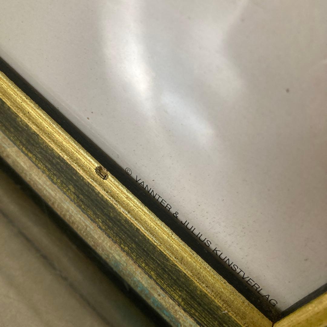 クリムト 接吻 絵画 縦長 金色フレーム