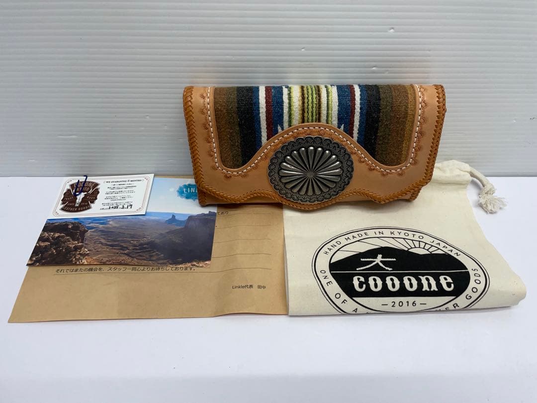 146★cooone セラーペ ラグ ウォレット レザー 長財布