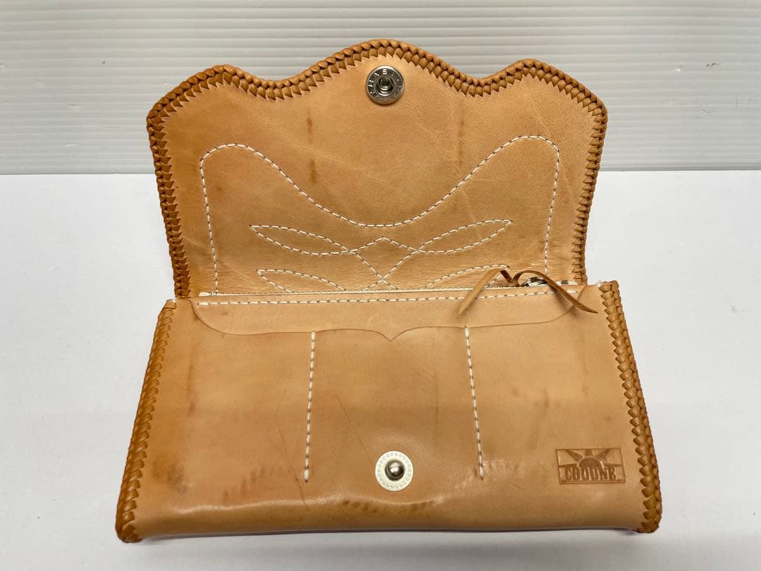 146★cooone セラーペ ラグ ウォレット レザー 長財布