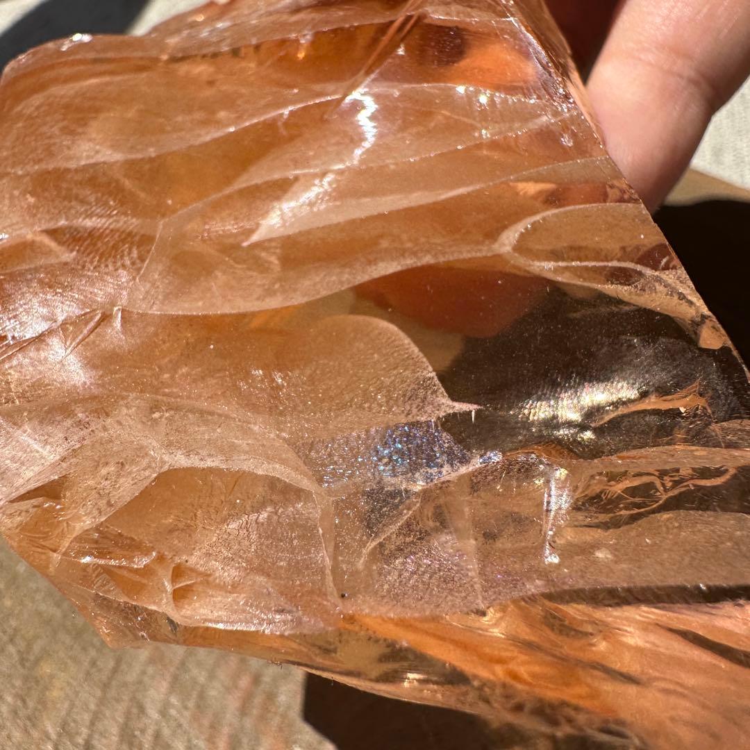 SALE中✴︎ネバダ産✴︎天使のカーテン✴︎ソフトオレンジ・アンダラクリスタル