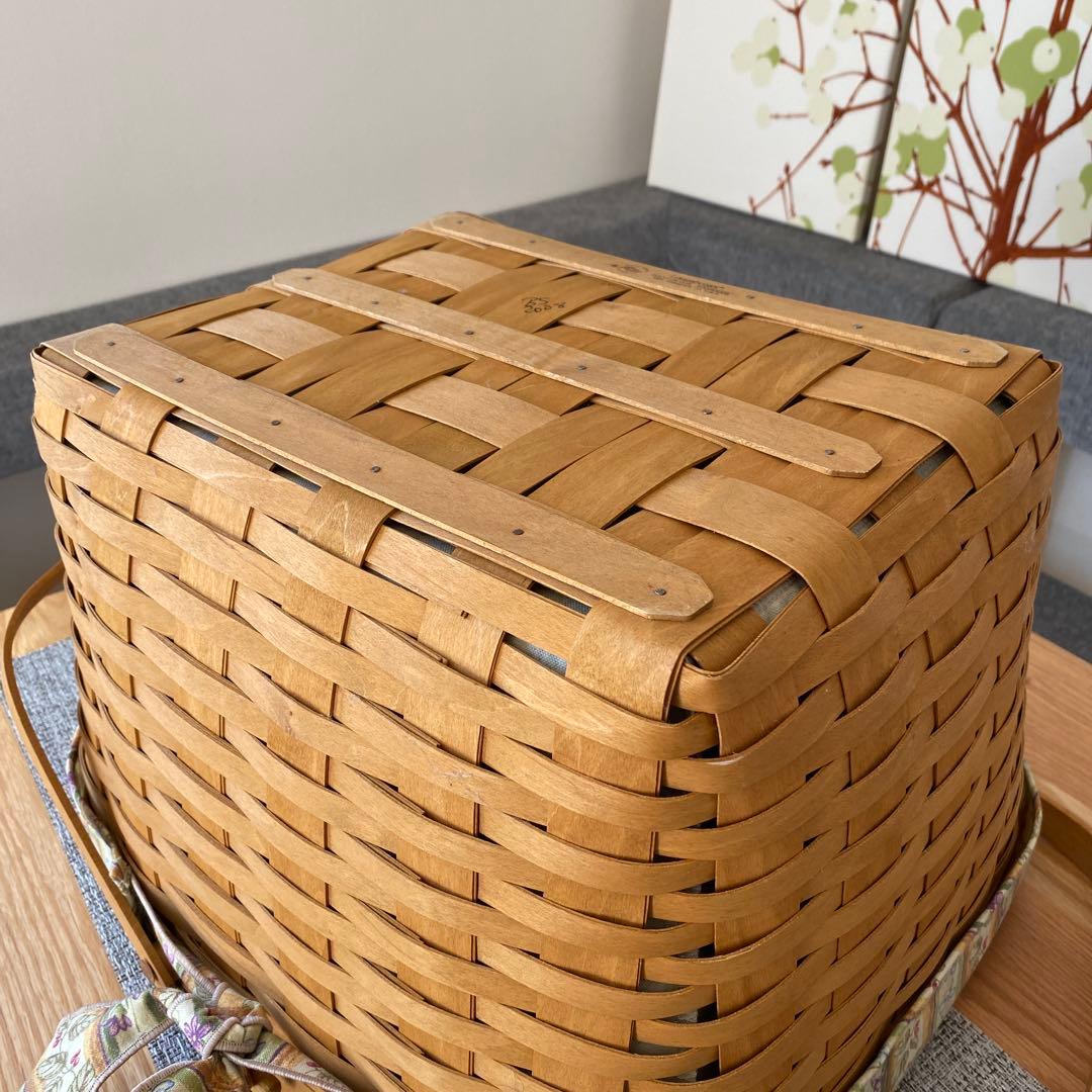 LONGABERGER ロンガバーガー　花柄 ラージ ピクニックバスケット