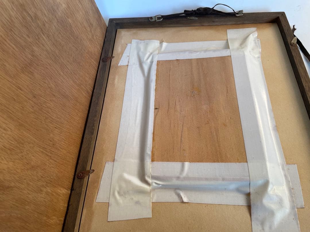 人間国宝　芹沢銈介　『いのり』梵字「ア」　板絵　絵馬　奉納絵　直筆　民芸　民藝