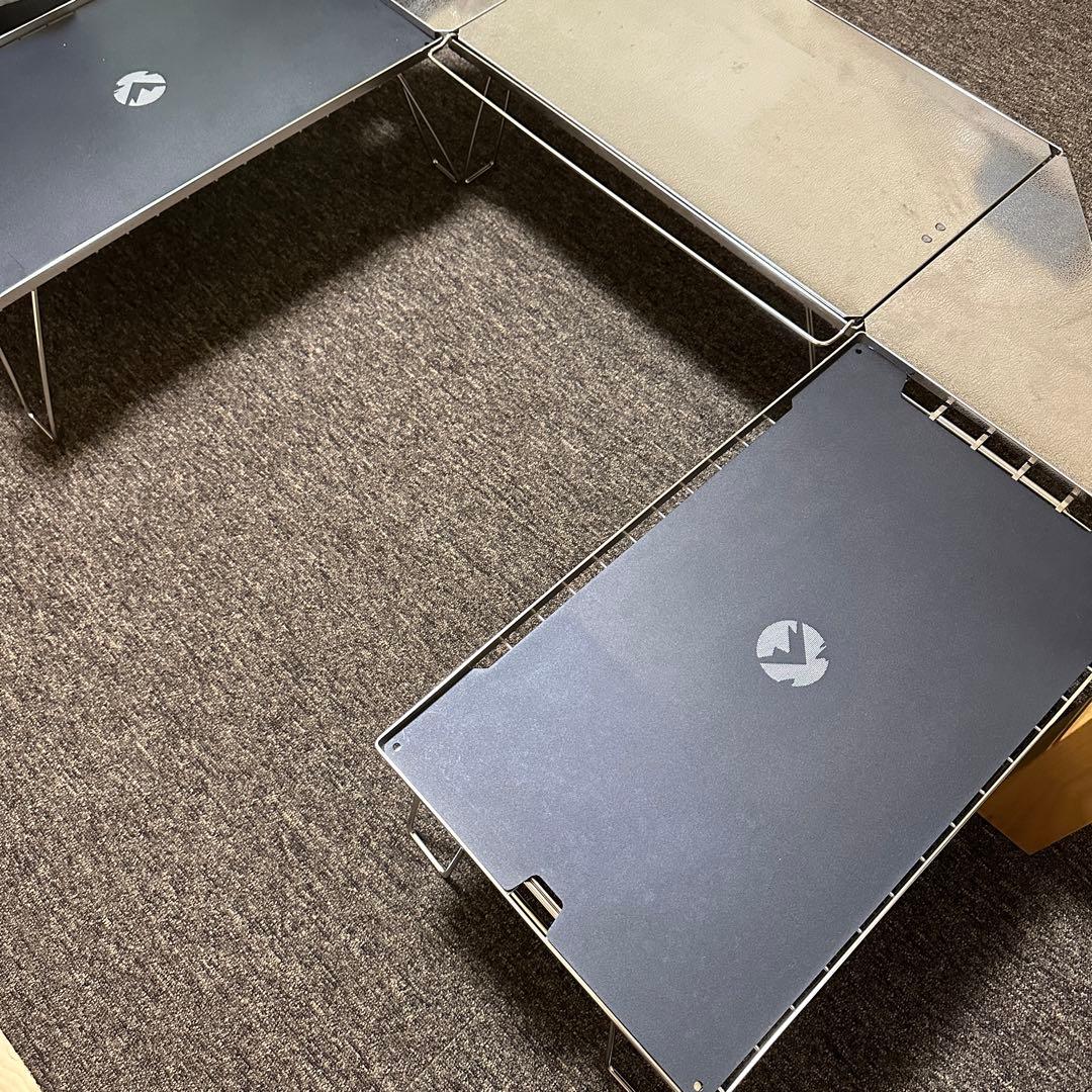 キャンピングムーン(CAMPING MOONステンレス製キャンプ折り畳みテーブル
