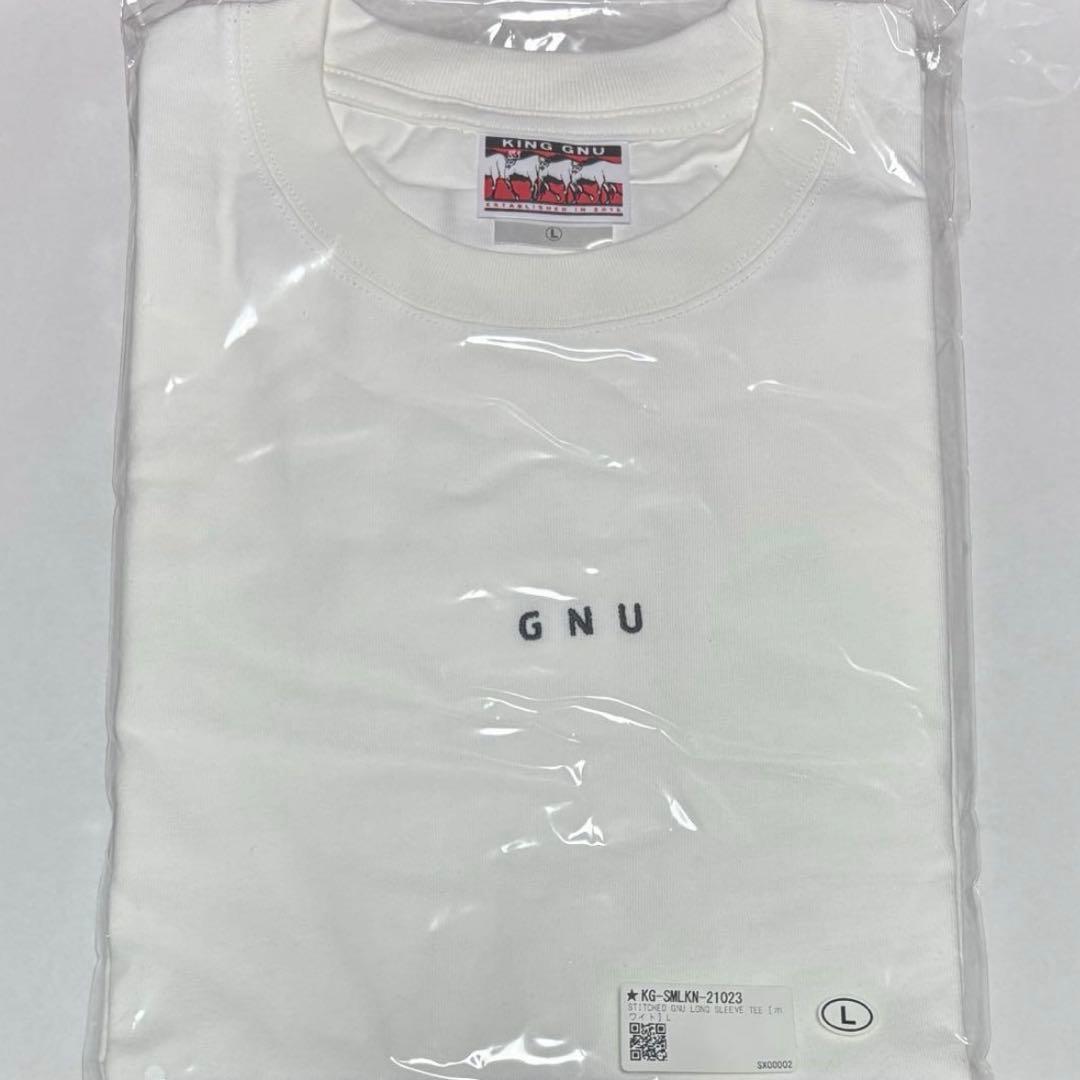 King Gnu stitched gnu long sleeve Tシャツ 白