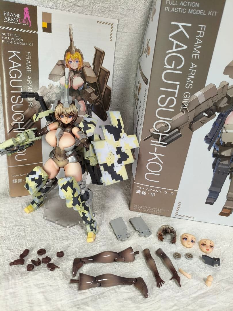 ト*ム様 コトブキヤ　フレームアームズ・ガール 輝鎚・甲　塗装完成品