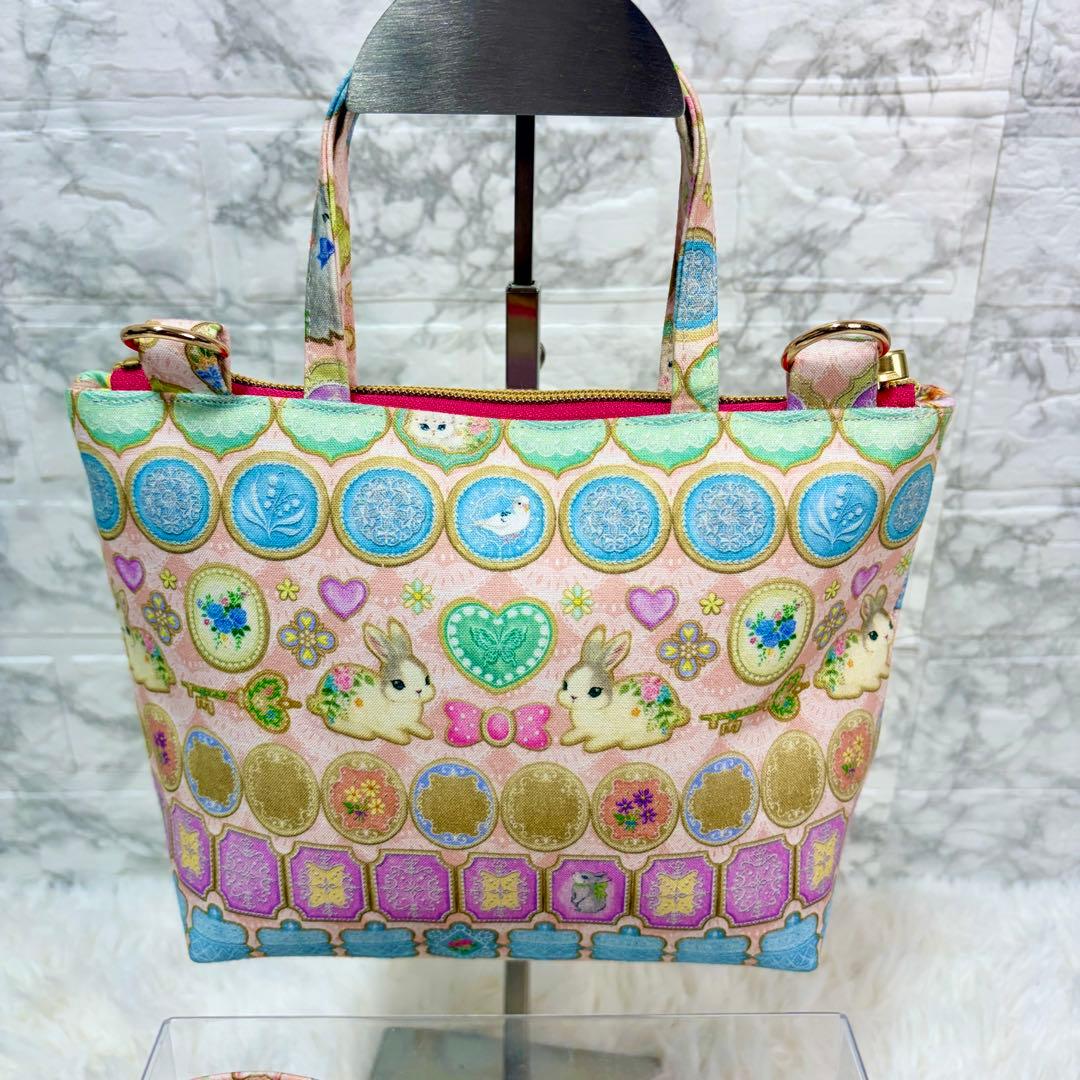 【新品】22fabric がま口　バッグ　2WAY ハンドメイド　ユキエモン