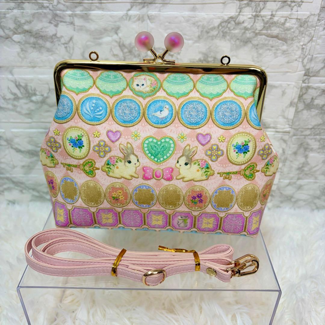 【新品】22fabric がま口　バッグ　2WAY ハンドメイド　ユキエモン