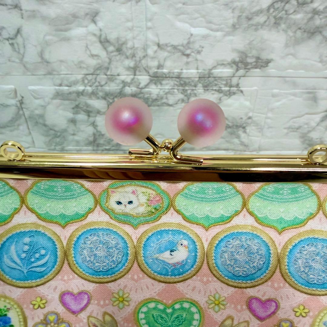 【新品】22fabric がま口　バッグ　2WAY ハンドメイド　ユキエモン