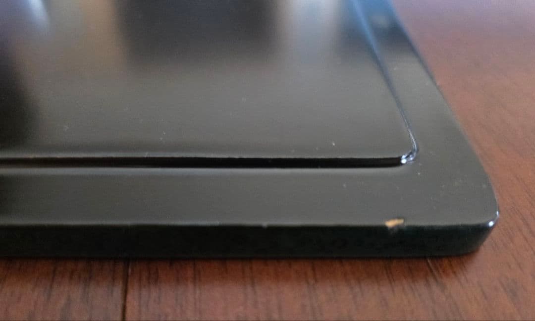 七々子塗り 津軽塗 ティッシュボックス 黒に朱