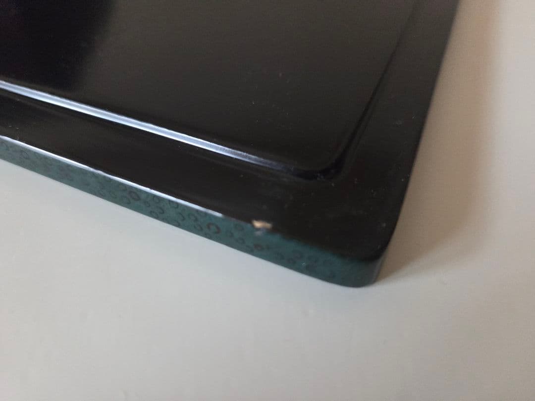 七々子塗り 津軽塗 ティッシュボックス 黒に朱