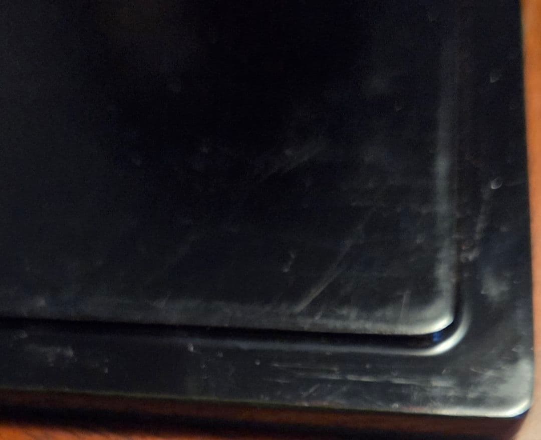 七々子塗り 津軽塗 ティッシュボックス 黒に朱