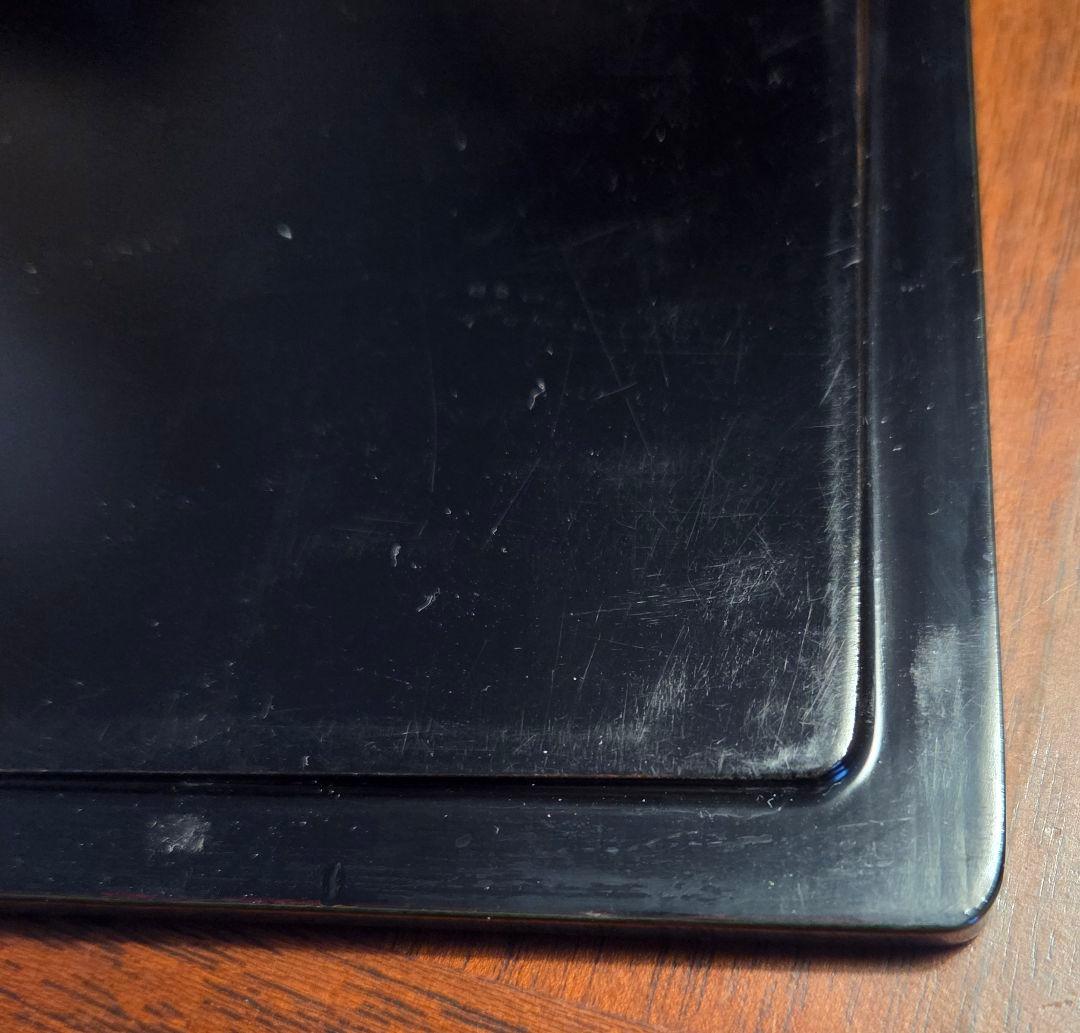 七々子塗り 津軽塗 ティッシュボックス 黒に朱