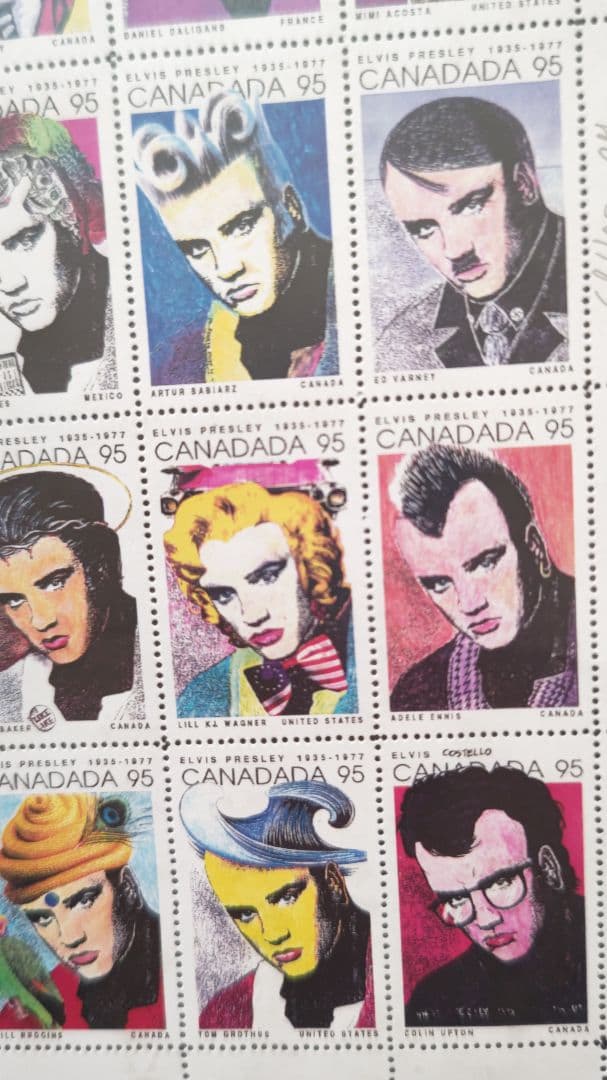 ア－ト切手(エルビスプレスリ－)