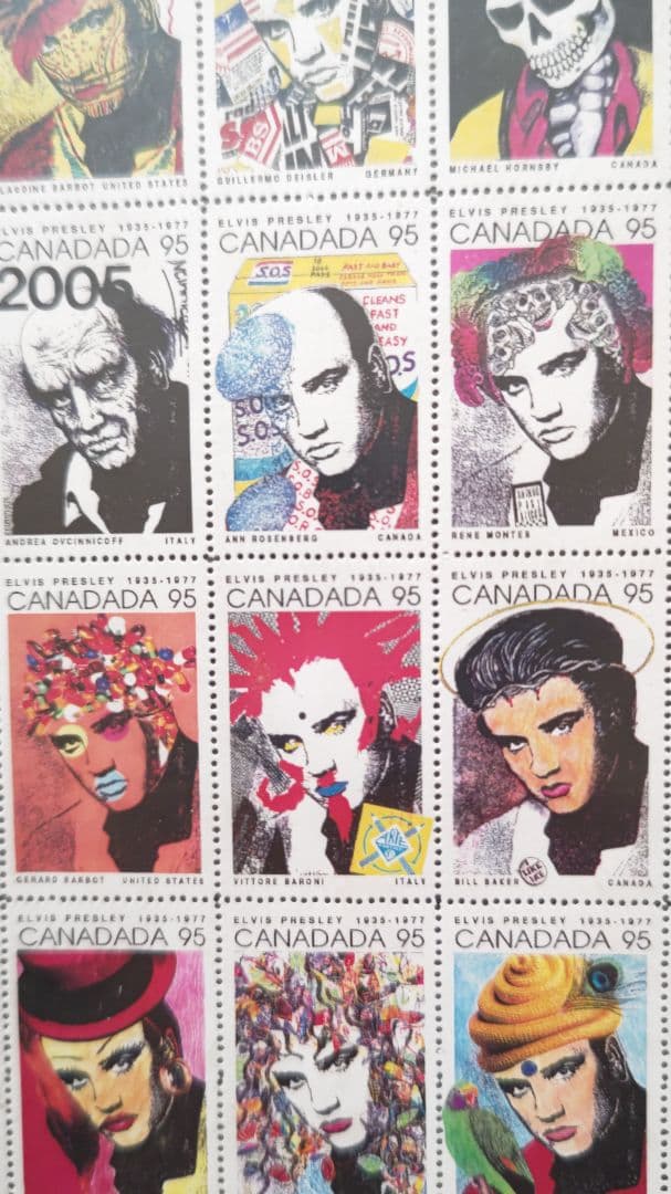 ア－ト切手(エルビスプレスリ－)