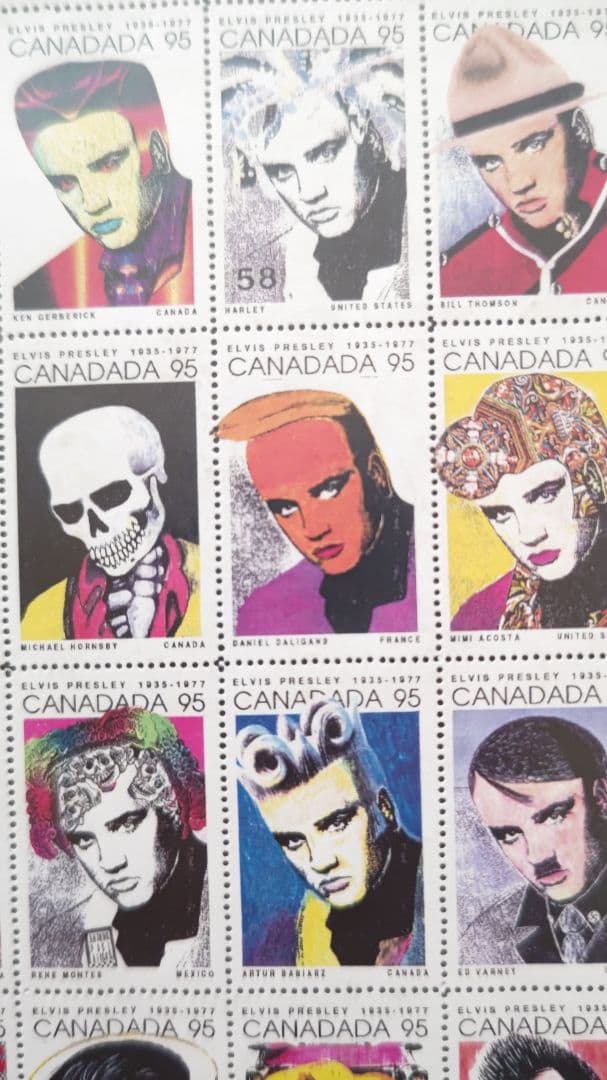 ア－ト切手(エルビスプレスリ－)