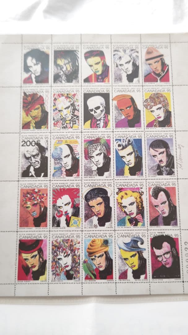 ア－ト切手(エルビスプレスリ－)