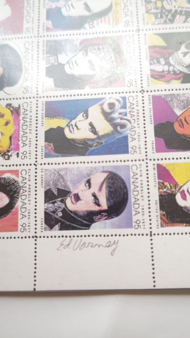 ア－ト切手(エルビスプレスリ－)