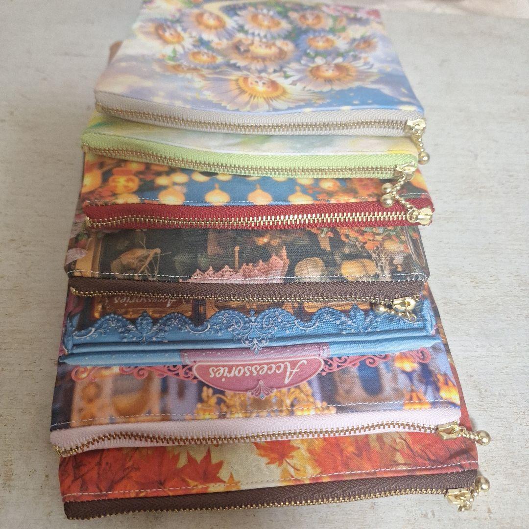 激レアねこパネル生地　ハンドメイド　まちなしバッグ　ミニバック　ポーチ