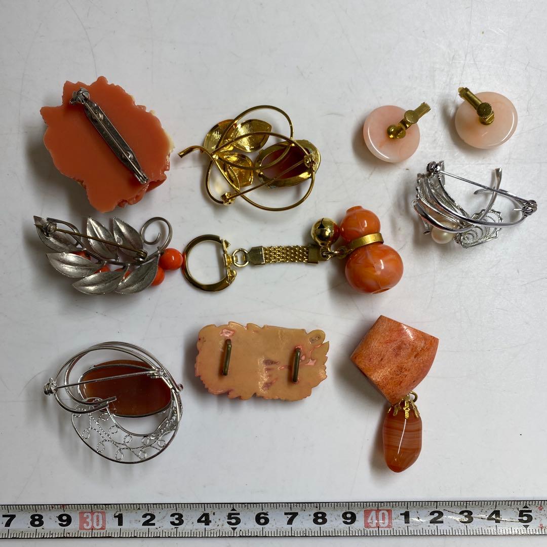 珊瑚アクセサリーなど色々 東キ8-0207ア㊱