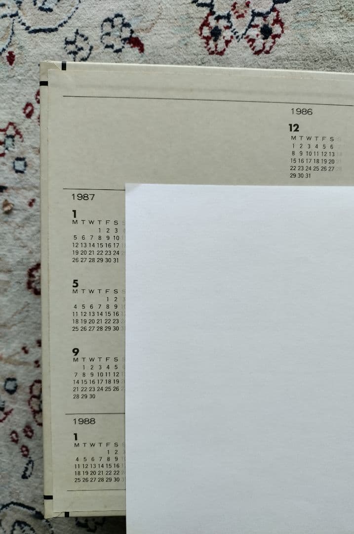 BRICKS MONO 1987年 ダイアリー　未使用品　希少性抜群！