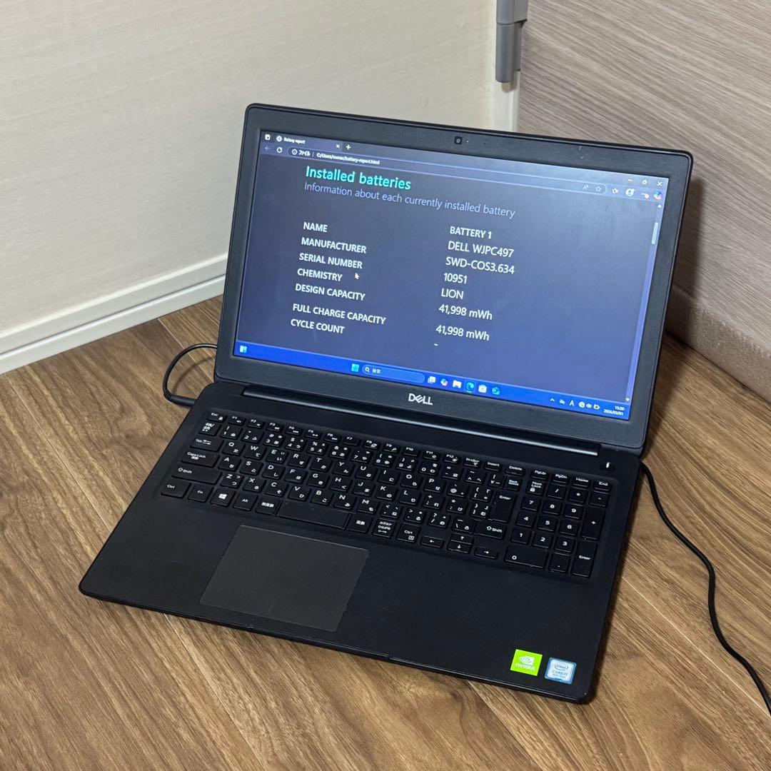 Windowsノート本体 DELL i7-8565U 16GB 512GB MX130