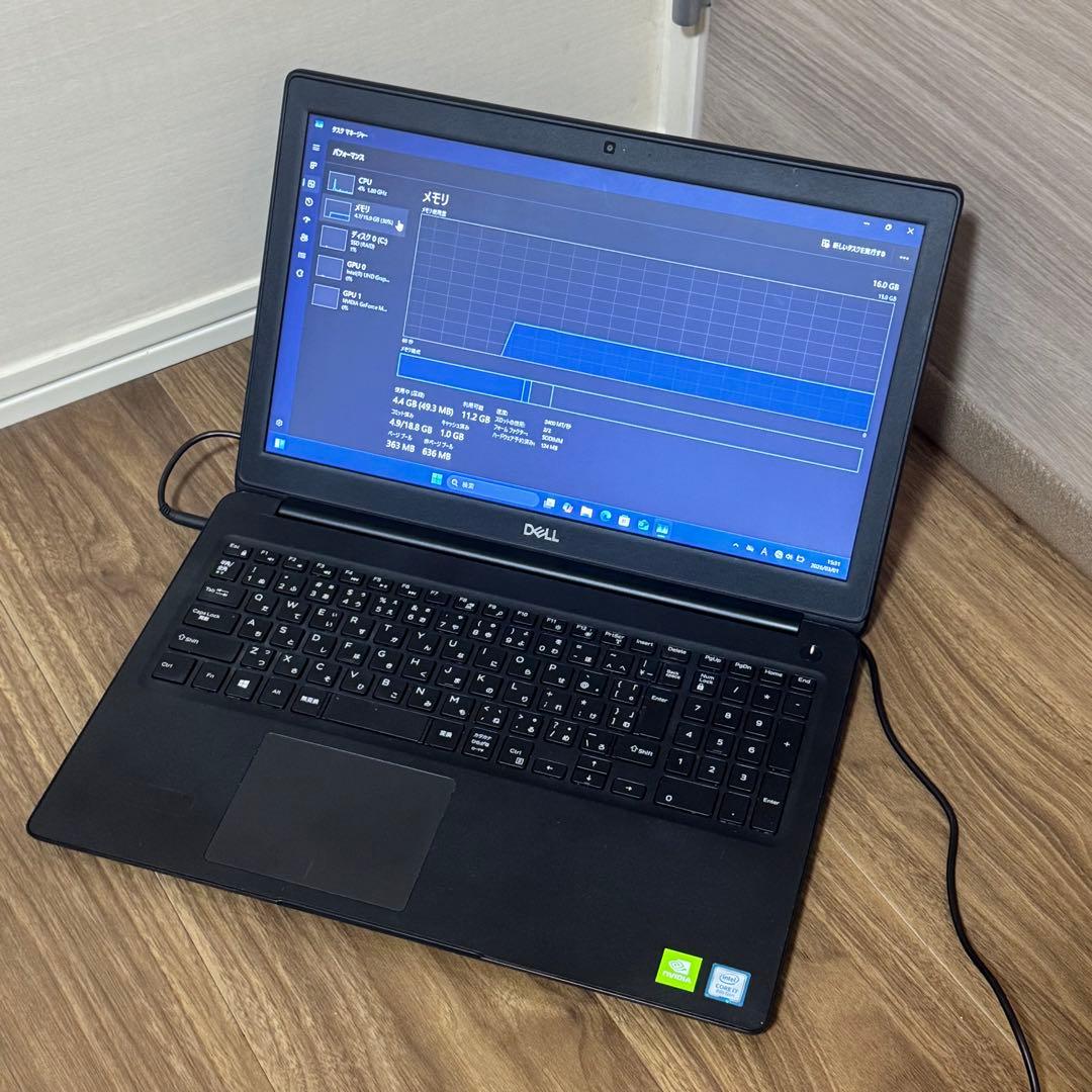 Windowsノート本体 DELL i7-8565U 16GB 512GB MX130
