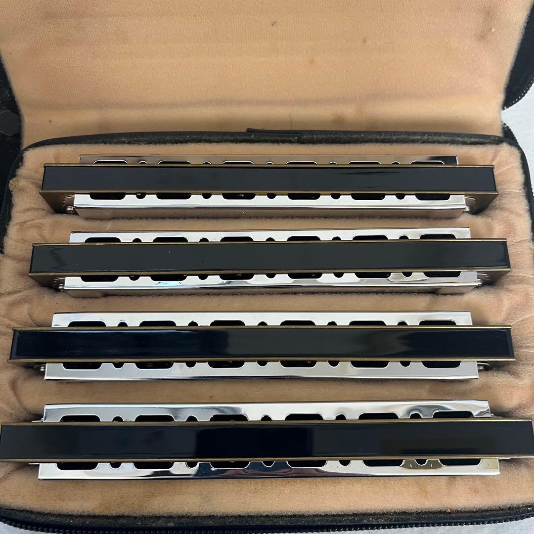 ⭐️TOMBO ハーモニカ 4本セット ケース付き