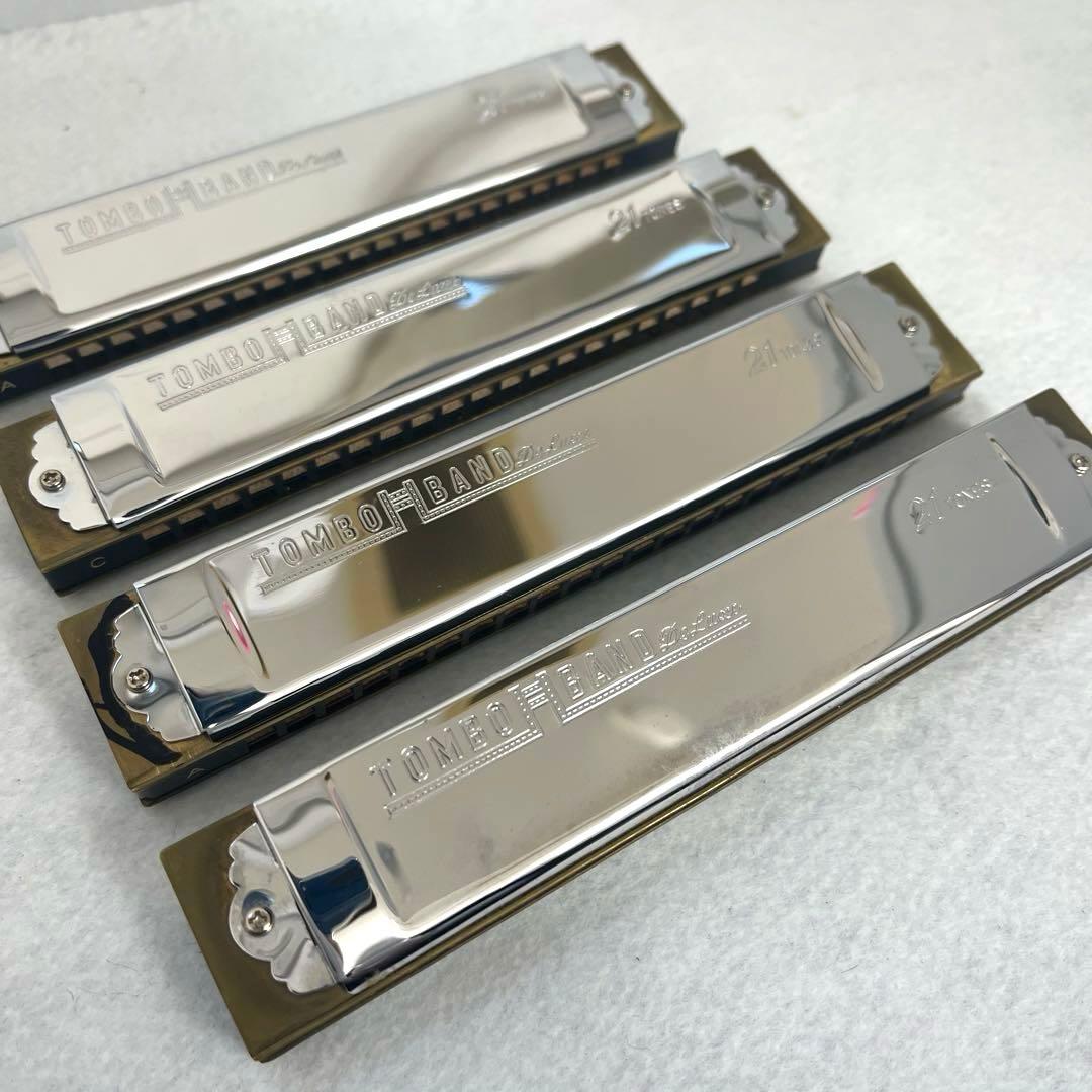 ⭐️TOMBO ハーモニカ 4本セット ケース付き