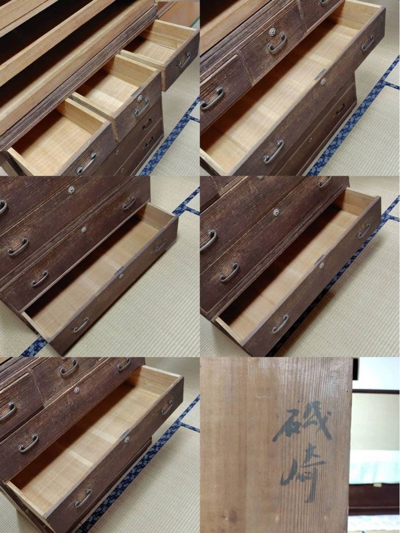 レア アンティーク ３段階 高級桐箪笥 昭和 タンス チェスト きり 家具