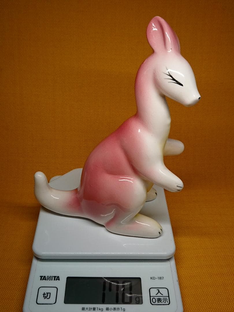 【美品】カンガルー　陶器　オブジェ　置物　インテリア　工芸品　美術品　A3383
