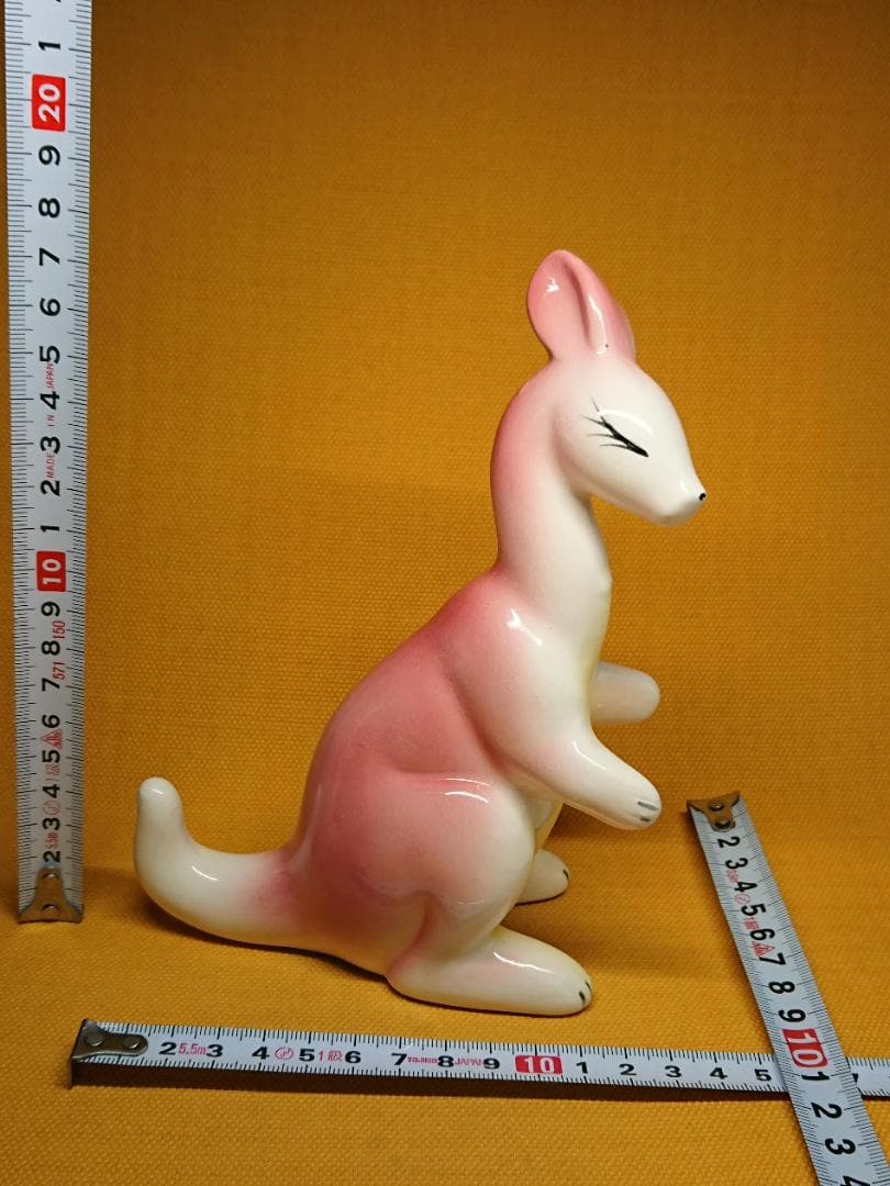 【美品】カンガルー　陶器　オブジェ　置物　インテリア　工芸品　美術品　A3383